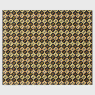 Small Fleur De Lis Tile Wrapping Paper