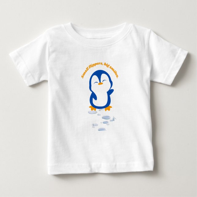 small flippers, big smiles baby T-Shirt (Front)