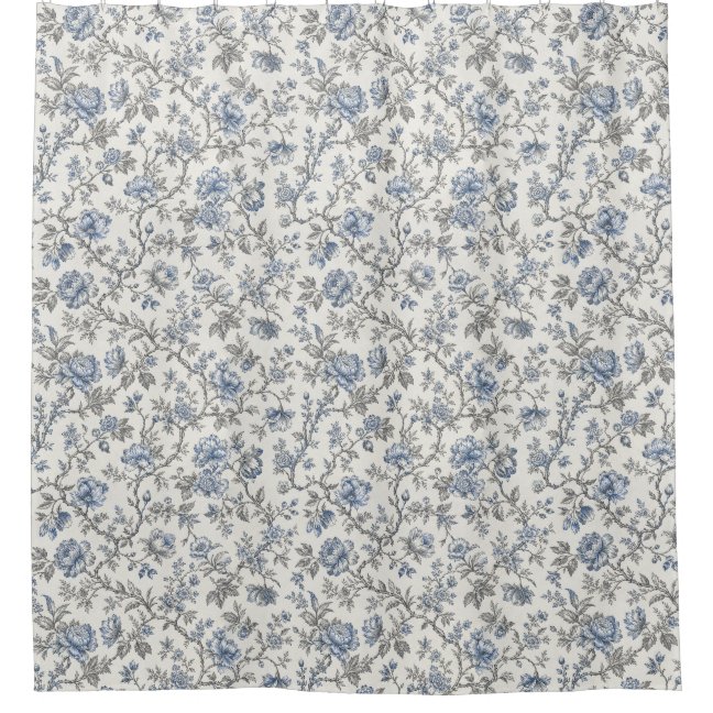 Small Floral Branch Warm White Shower Curtain