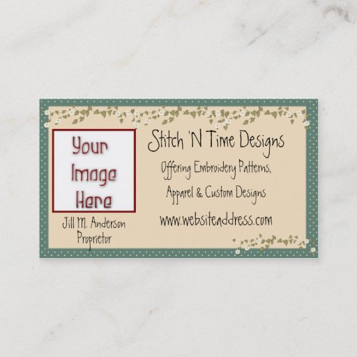 Customizable Small Flower Vines :: Country Business Cards