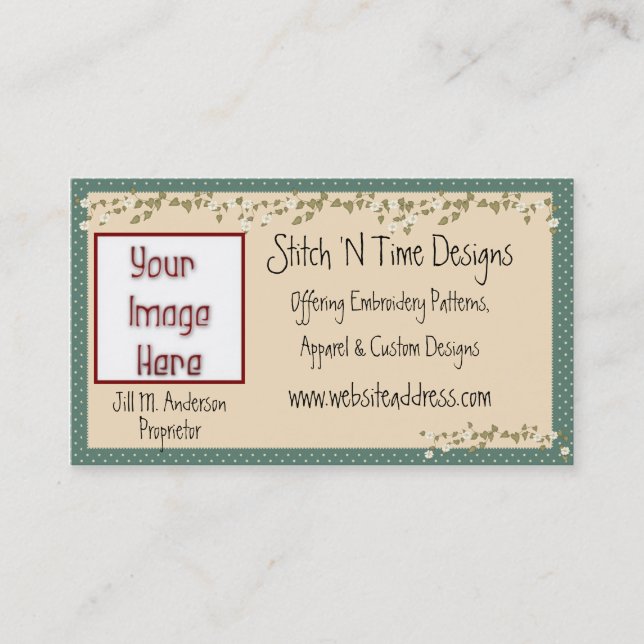 Small Flower Vines :: Country Business Cards (Front)