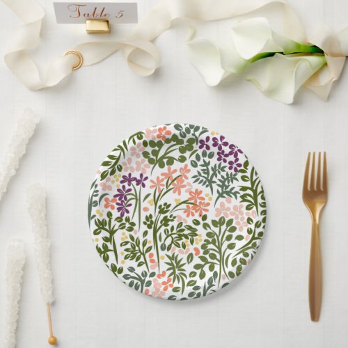 Small flowers   paper plates