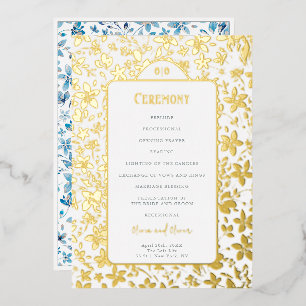 Small Flowers Wedding Program