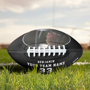 Small Football Black Name Number Team Photo