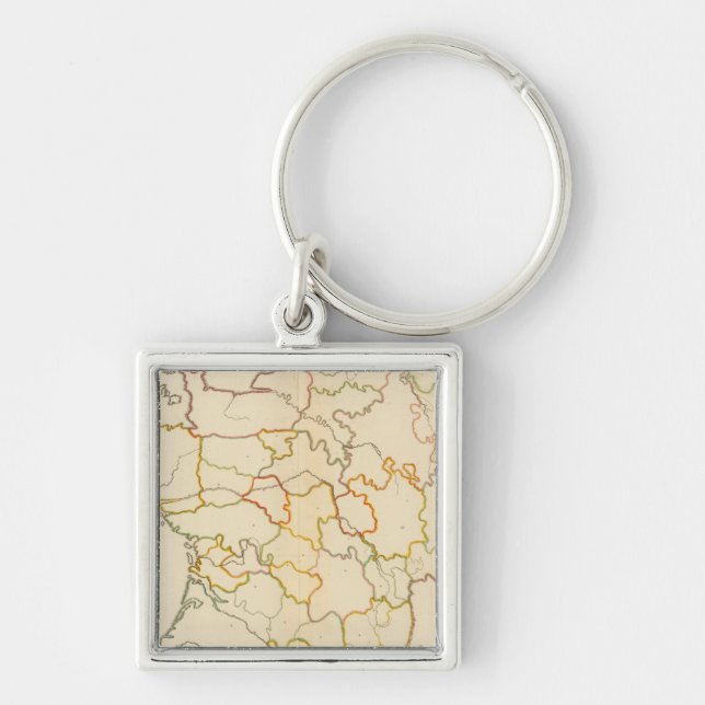 Small French Rivers Outline Keychain (Front)