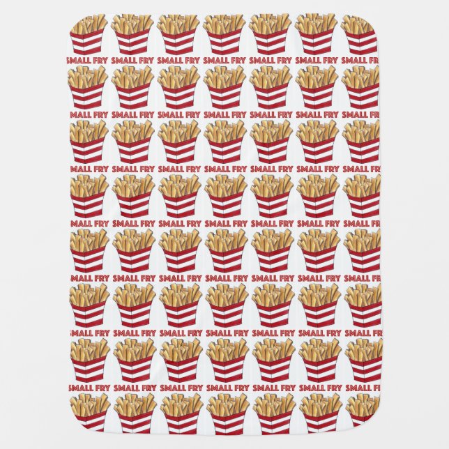 SMALL FRY Fast Food French Fries New Baby Red Blanket (Front)