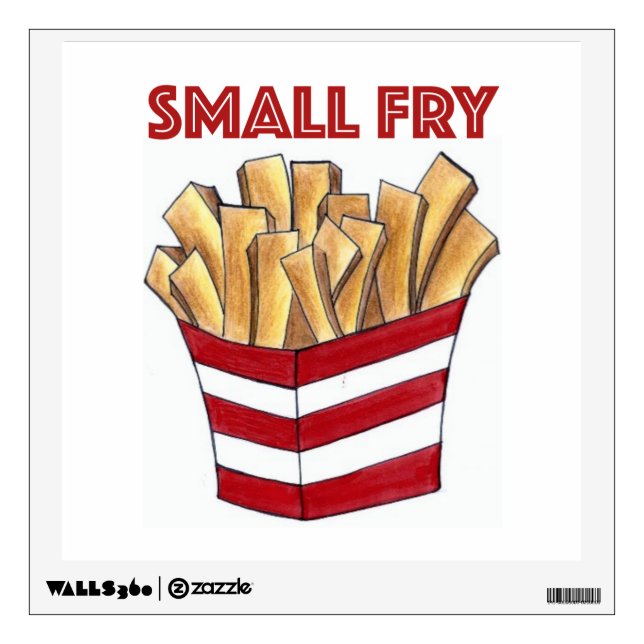 SMALL FRY Foodie French Fries Fast Food Wall Art Wall Sticker (Front)