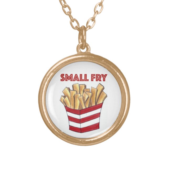 Small Fry French Fries Children's Foodie Necklace (Front)