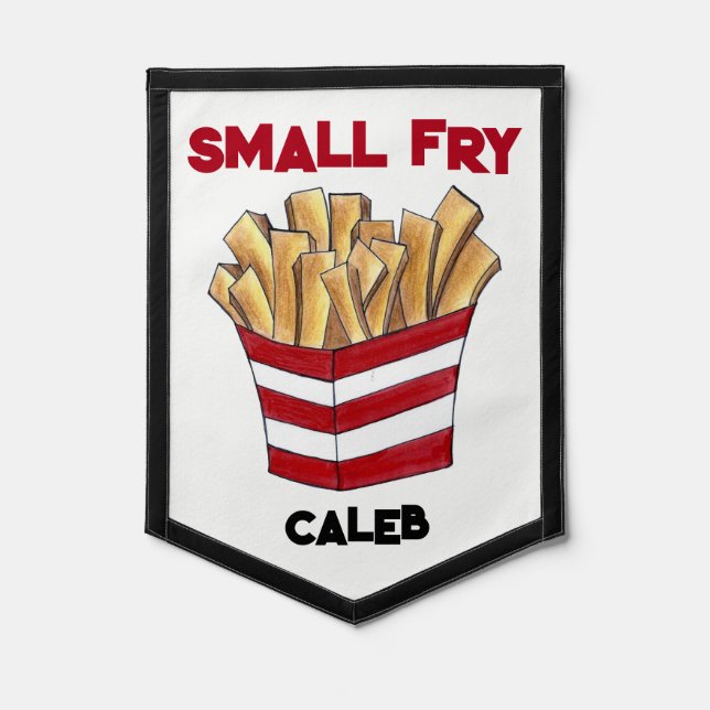 SMALL FRY French Fries Fast Food Junk Foodie Pennant (Front)