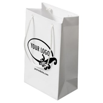 Small Gift Bag Custom Company Logo Promotional | Zazzle