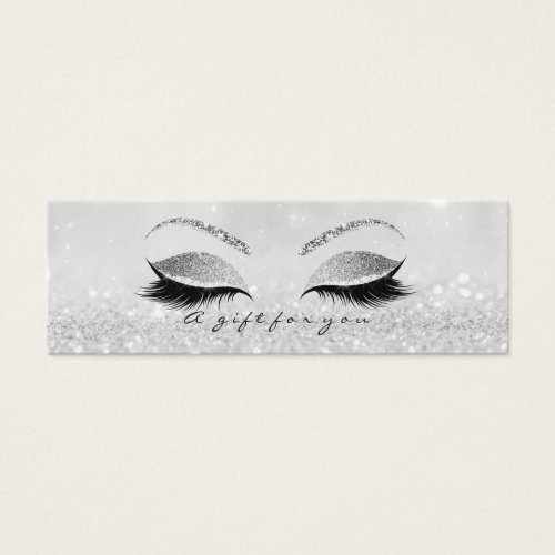 Small Gift Certificate Silver Glitter Lash Makeup2