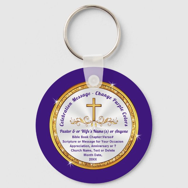 Small Gifts for Church Members or Church Welcome Keychain (Front)