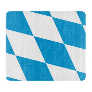 Small glass cutting board- flag of Bavaria Board