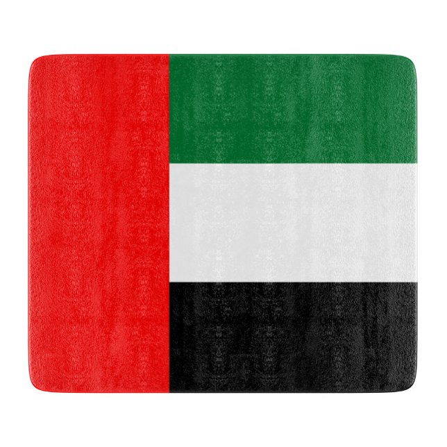 Small glass cutting board- flag of UAE Cutting Board (Front)