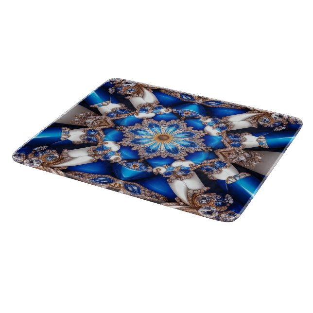 Small glass cutting board with Argentinian Colors (Corner)