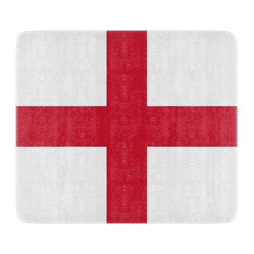 Small glass cutting board with England flag