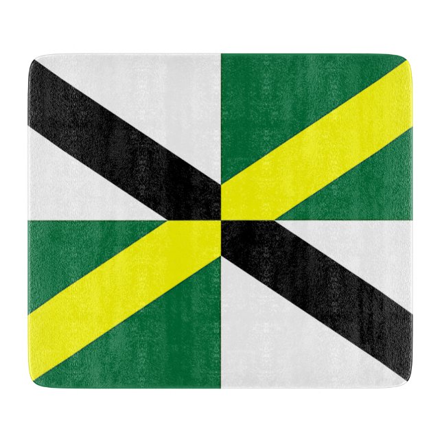 Small glass cutting board with flag of Monterey (Front)