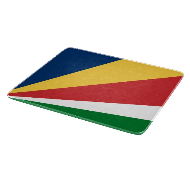 Small glass cutting board with Seychelles Colors (Corner)