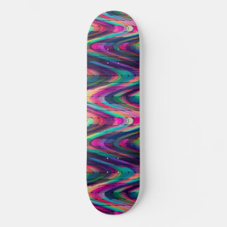 Small Glass Tile Waves 8 1/4" Skateboard Deck
