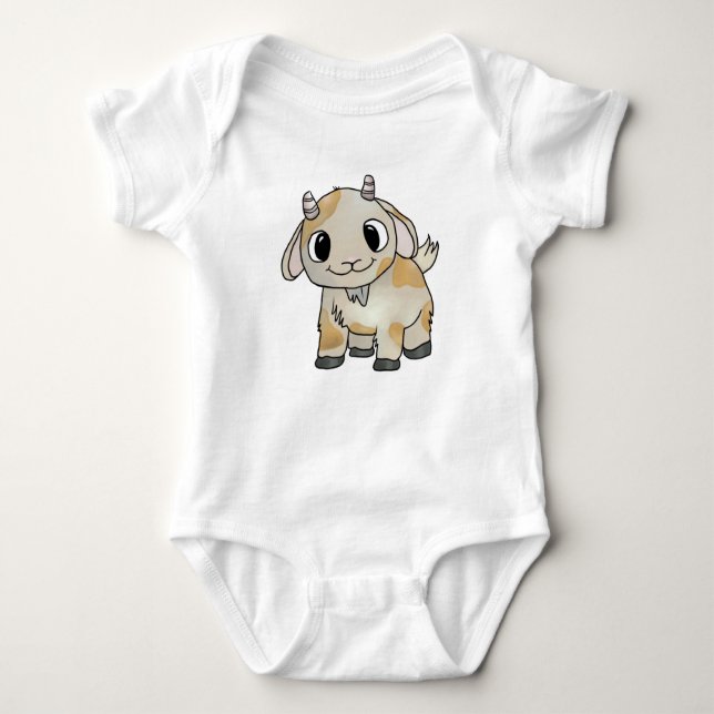 small goat baby bodysuit (Front)