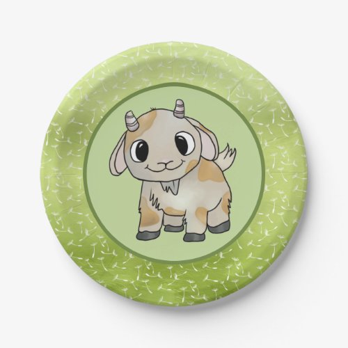 small goat  paper plates
