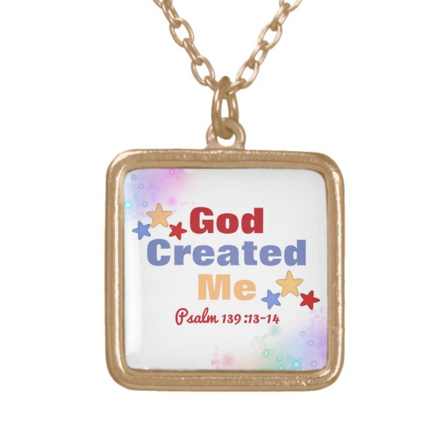 Small Gold Finish Necklace (Front)