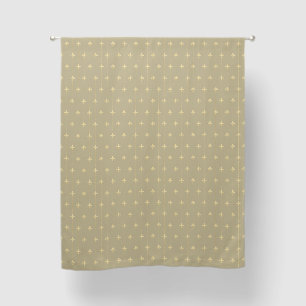 Small Gold Fleur-de-Lis Latte 63" Blackout Curtains