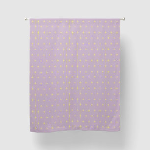 Small Gold Fleur-de-Lis Lilac 63" Blackout Curtains