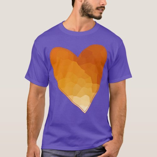 Small Gold Mosaic Valentine Heart T_Shirt