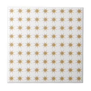 Small Gold Star Pattern Ceramic Tile