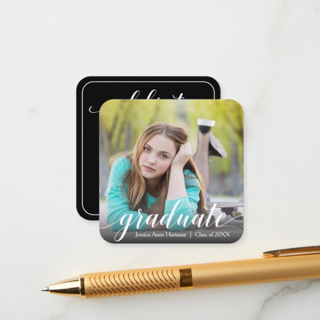 Small Graduate Photo Enclosure Card (Front/Back In Situ)