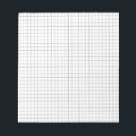 Small Graph Paper Note Pad<br><div class="desc">Perfect sized quad ruled graph paper note pad with light grey lines on white background. Perfect for home,  office or school and lots of fun for artists and doodlers too.</div>