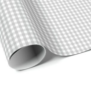 Small Gray and White Gingham Wrapping Paper