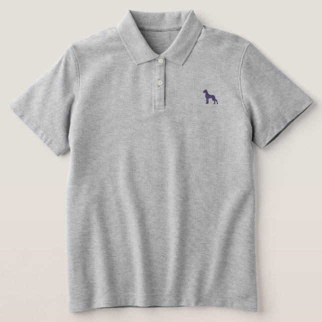Small Great Dane  Embroidered Polo Shirt (Design Front)