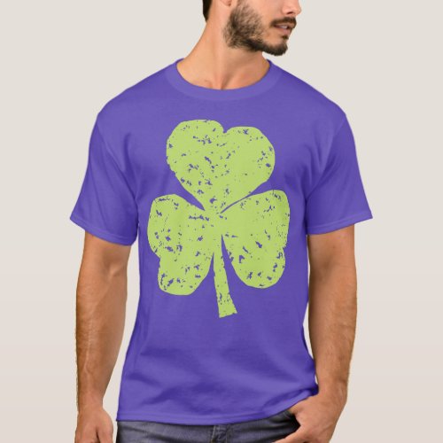 Small Green Crayon Shamrock for St Patricks Day T_Shirt