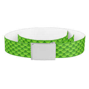 Small Green Fish Scale Pattern Belt