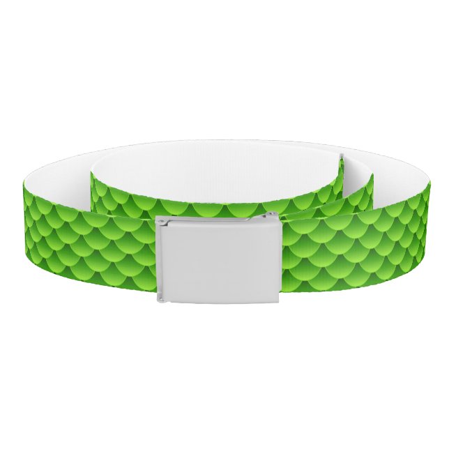 Small Green Fish Scale Pattern Belt (Coil)