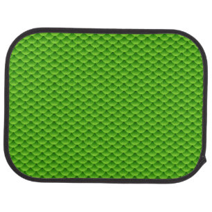 Small Green Fish Scale Pattern Car Floor Mat