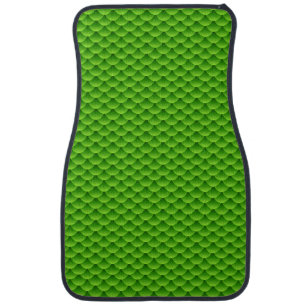 Small Green Fish Scale Pattern Car Floor Mat