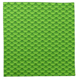 Small Green Fish Scale Pattern Cloth Napkin