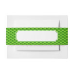 Small Green Fish Scale Pattern Invitation Belly Band