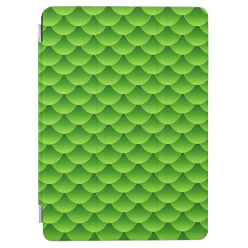 Small Green Fish Scale Pattern iPad Air Cover