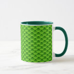 Small Green Fish Scale Pattern Mug