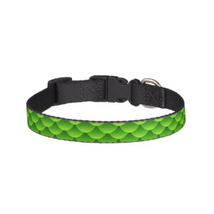 Small Green Fish Scale Pattern Pet Collar