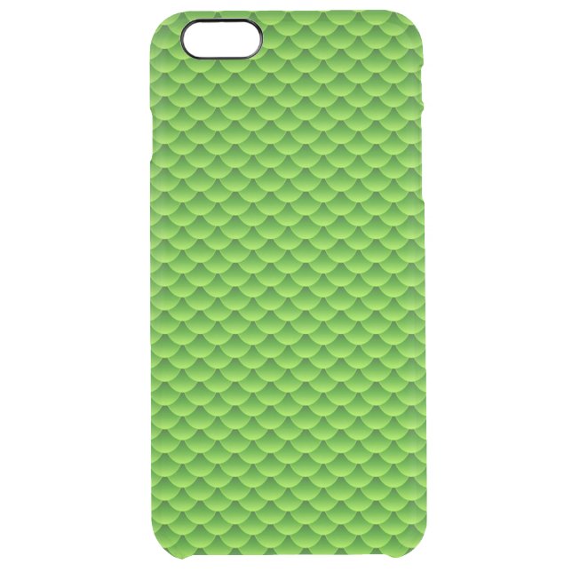 Small Green Fish Scale Pattern Uncommon iPhone Case (Back)
