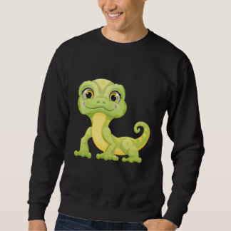 Small Green Lizard Iguana Reptiles Sweatshirt