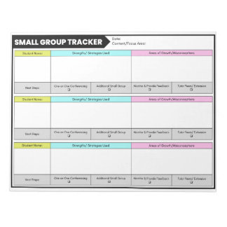 Small Group Tracker Student Observations Teachers Notepad