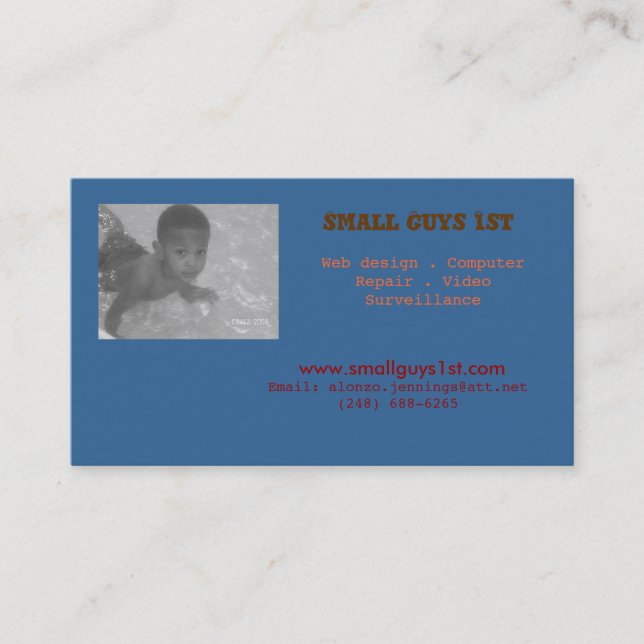 Small Guys 1st Business Card (Front)