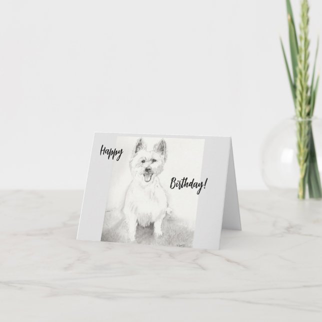 Small Happy Birthday Greeting Card (Front)