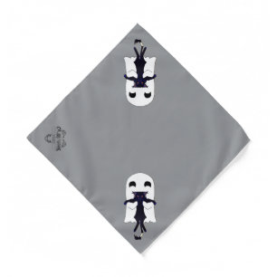 Small Happy Ghost & Scraggly Cat Dog Bandana